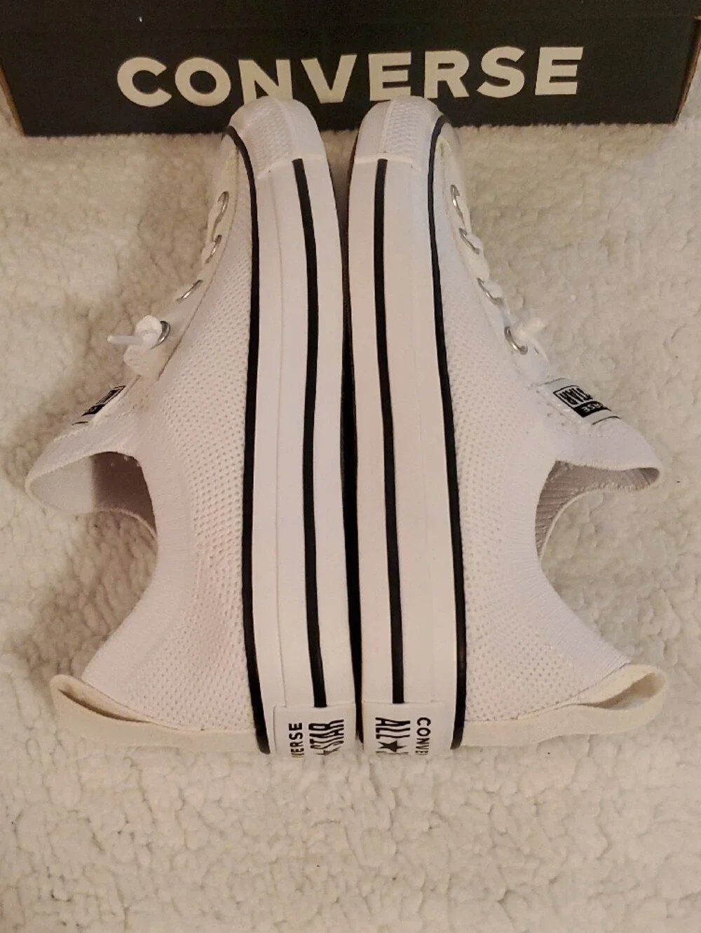 NWB Converse Chuck Taylor All Star Shoreline Knit-SZ 8-White/Black/White